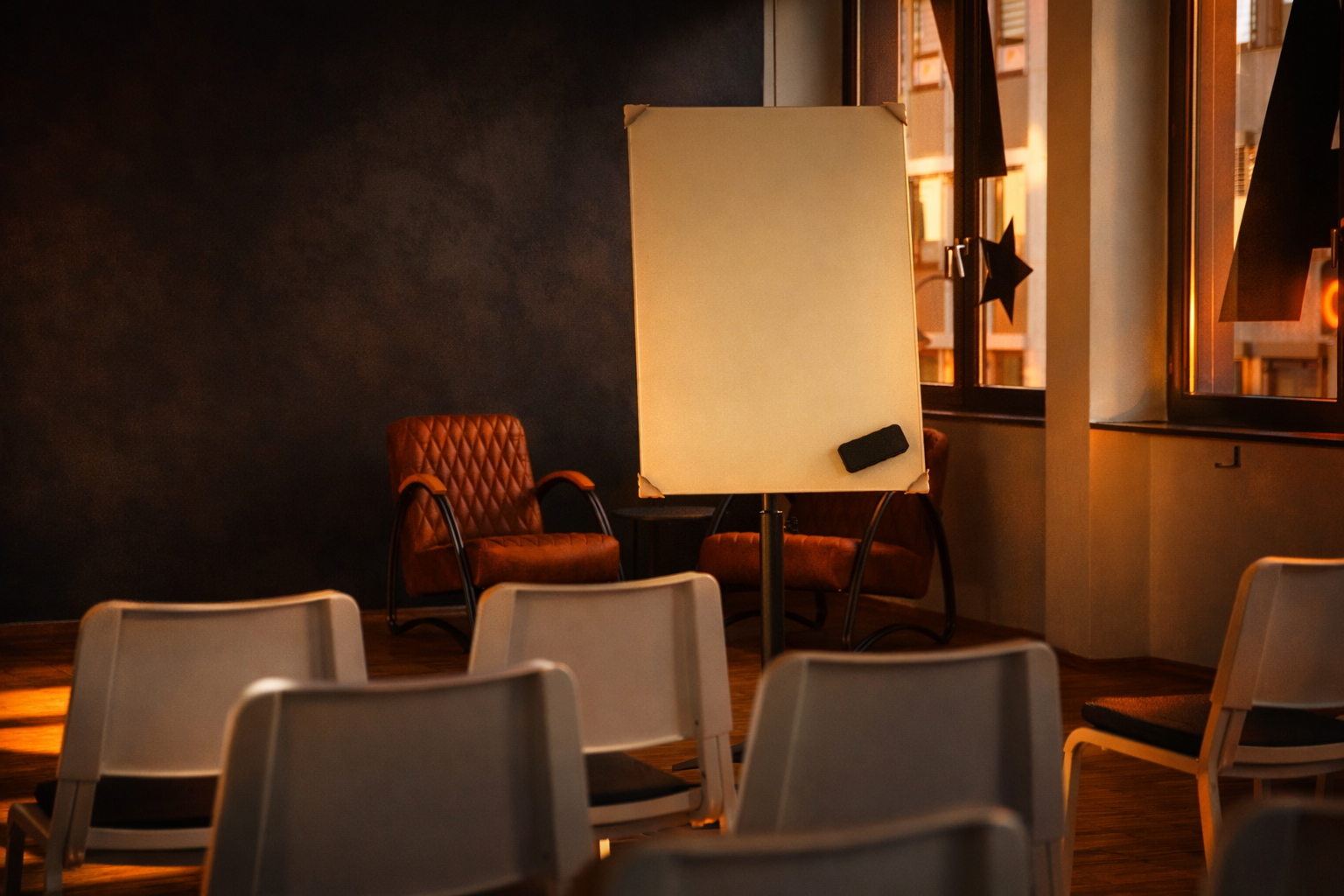 CHANGA Seminarraum Koblenz – Bestuhlung mit Whiteboard